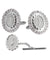 Vittorio Vico Bling Initial Cufflinks & Tie Tack Set in Gift Box