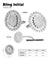Vittorio Vico Bling Initial Cufflinks & Tie Tack Set in Gift Box