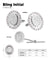 Vittorio Vico Bling Initial Cufflinks & Tie Tack Set in Gift Box