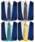 Vittorio Farina Men's Satin Skinny Necktie (Multipack)