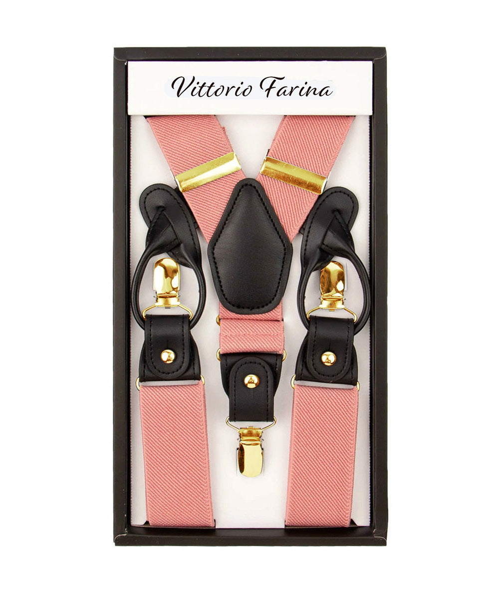 Vittorio Farina Men's Convertible Suspender in Gift Box: 70% Polyester &amp; 30% Elastomer