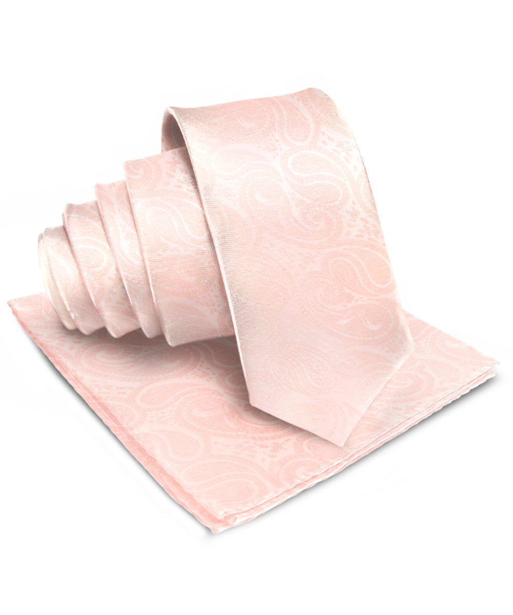 Vittorio Farina Men's Woven Paisley Necktie &amp; Pocket Square