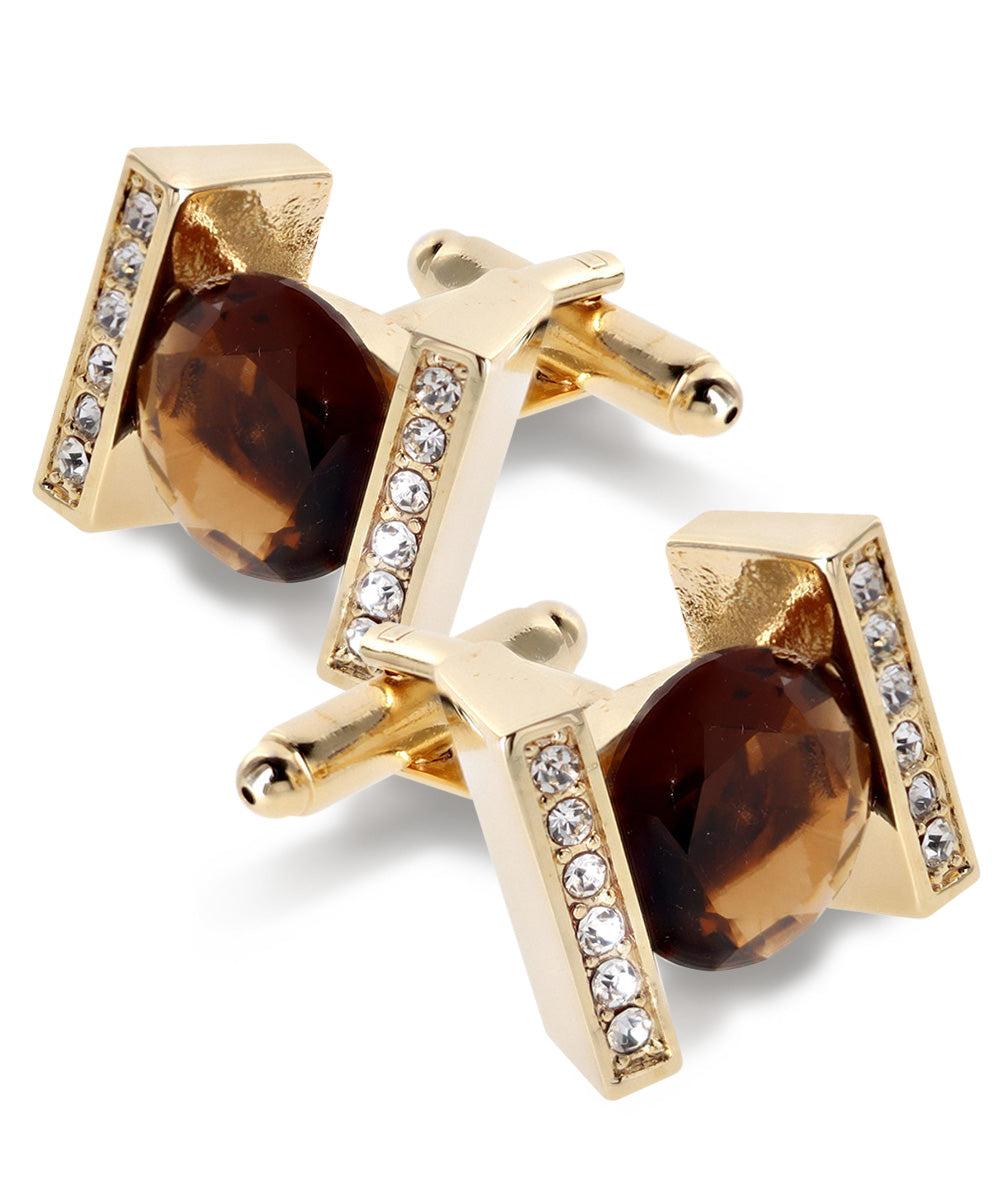 Vittorio Vico Princess Cut Crystal Colorstone Cufflinks: CL14XX Series
