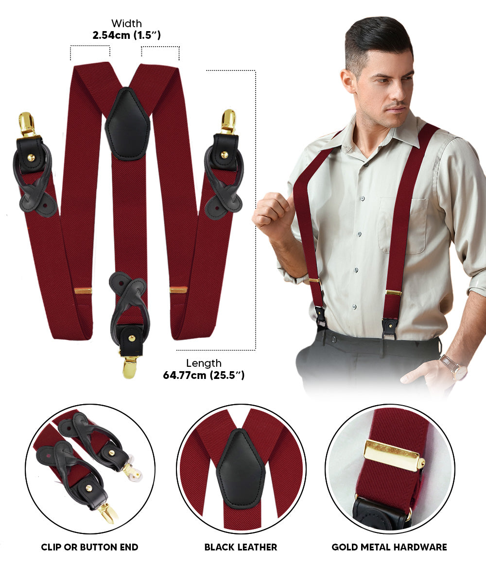 Vittorio Farina Men's Convertible Suspender in Gift Box: 70% Polyester &amp; 30% Elastomer