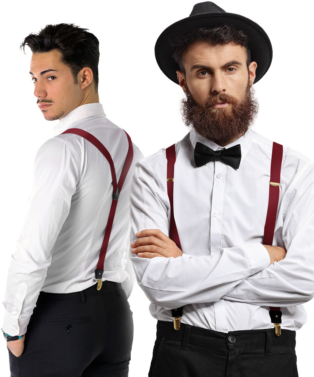 Vittorio Farina Men's Convertible Suspender in Gift Box: 70% Polyester &amp; 30% Elastomer