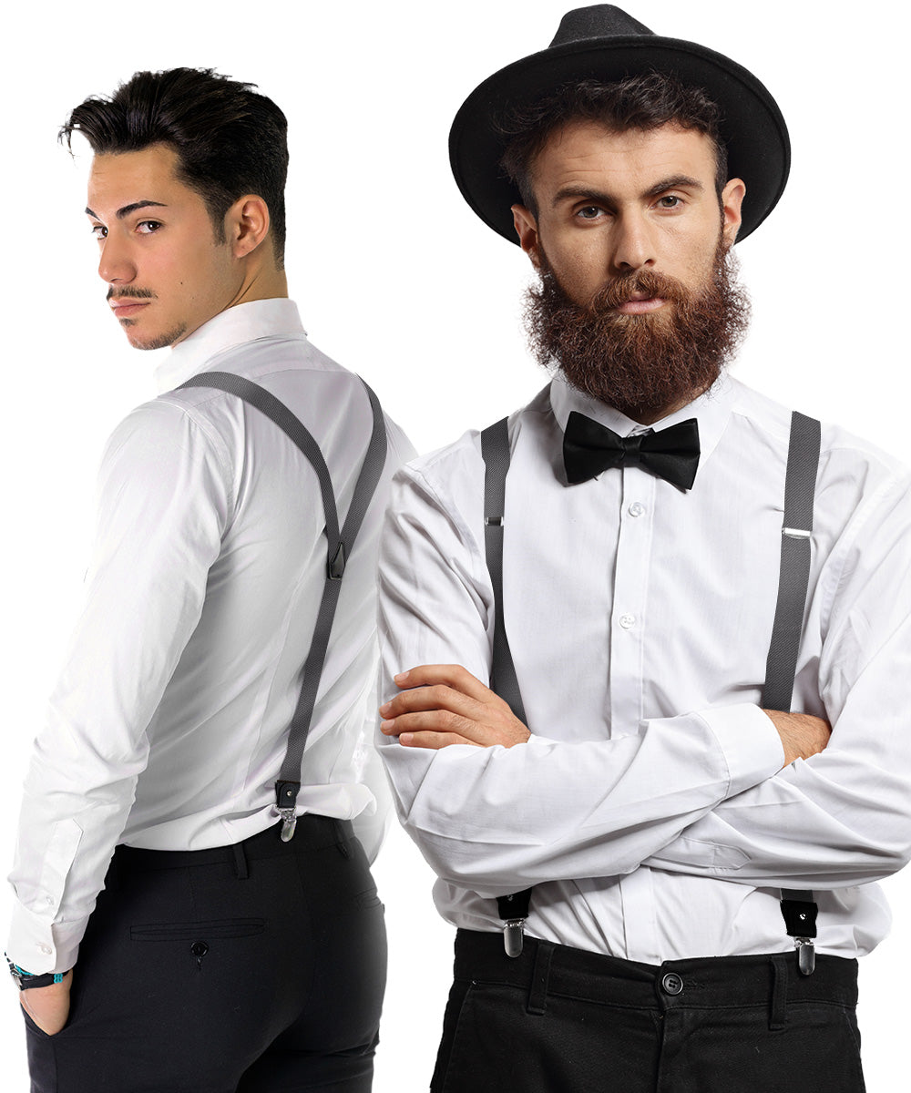 Vittorio Farina Men's Convertible Suspender in Gift Box: 70% Polyester &amp; 30% Elastomer