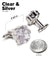 Vittorio Vico Princess Cut Colorstone Cufflinks: CL13XX Series