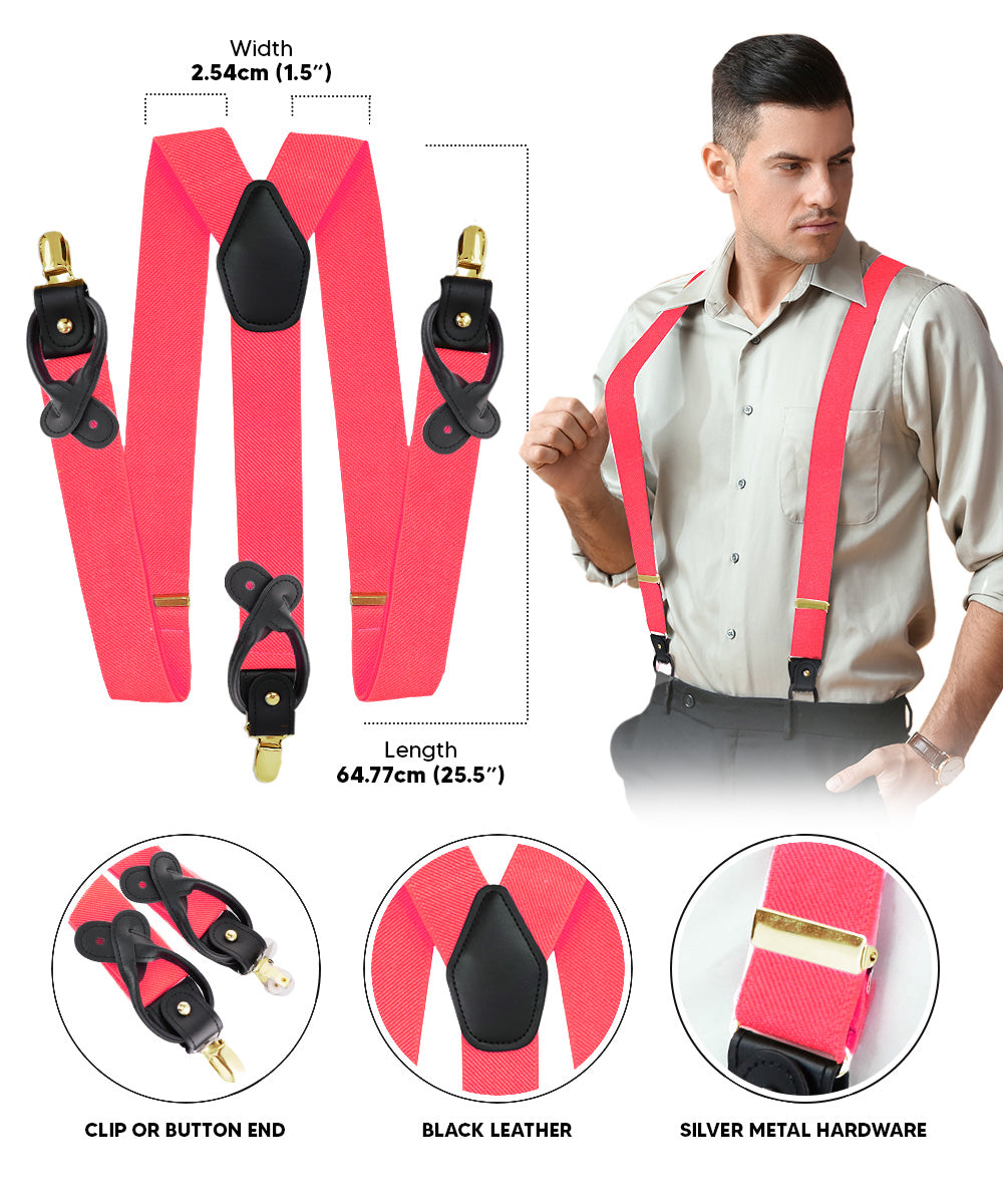 Vittorio Farina Men's Convertible Suspender in Gift Box: 70% Polyester &amp; 30% Elastomer