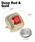 Vittorio Vico Men's Large Square Colorstone Crystal Double Diamond Set Cufflinks: CL75XX Series