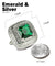 Vittorio Vico Men's Large Square Colorstone Crystal Double Diamond Set Cufflinks: CL75XX Series