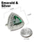 Vittorio Vico Men's Large Triangular Crystal Diamond Set Cufflinks: CL72XX Series