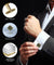 Vittorio Vico Men's Large Square Studded Colored Crystal Cufflinks: CL76XX Series - CL - 7614 - Classy Cufflinks