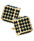 Vittorio Vico Men's Large Square Studded Colored Crystal Cufflinks: CL76XX Series - CL - 7614 - Classy Cufflinks