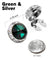 Vittorio Vico  Men's Crystal Colorstone Button Cover