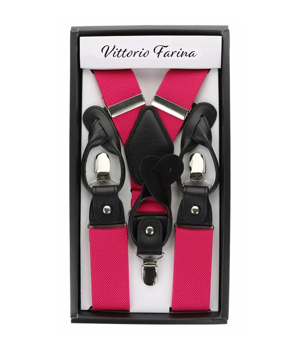Vittorio Farina Men's Convertible Suspender in Gift Box: 70% Polyester &amp; 30% Elastomer