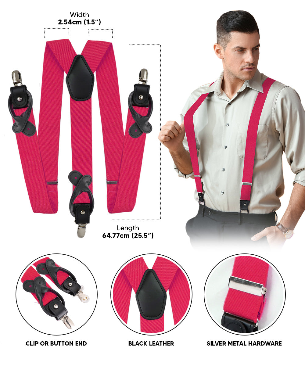 Vittorio Farina Men's Convertible Suspender in Gift Box: 70% Polyester &amp; 30% Elastomer