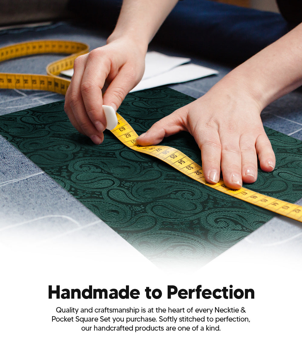 Vittorio Farina Men's Woven Paisley Necktie &amp; Pocket Square