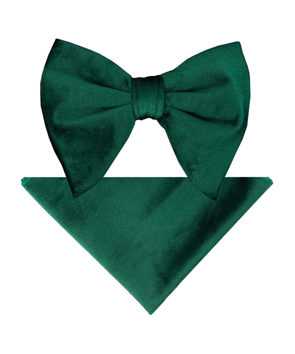 Vittorio Farina Men's Velvet Teardrop Bow Tie &amp; Pocket Square in Gift Box