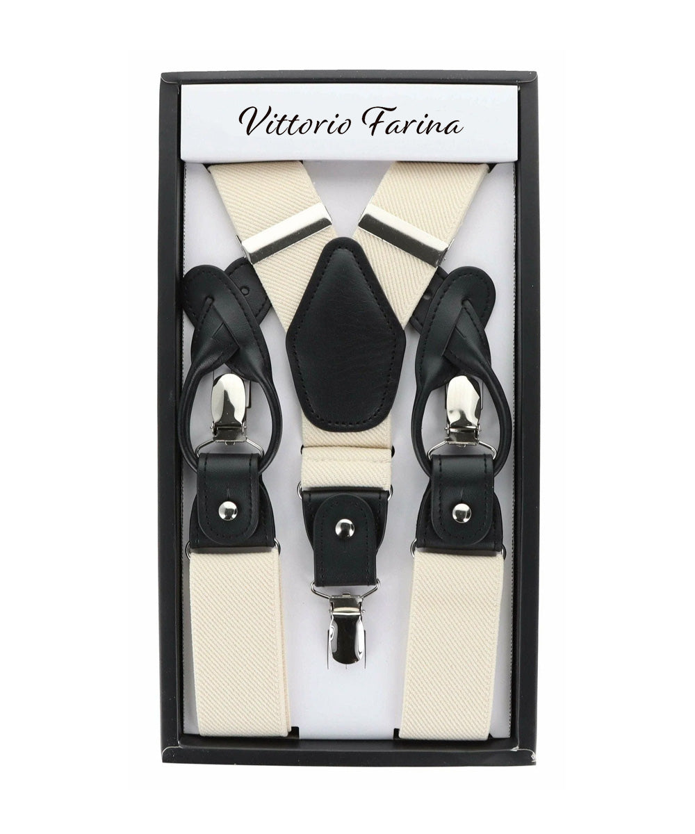 Vittorio Farina Men's Convertible Suspender in Gift Box: 70% Polyester &amp; 30% Elastomer