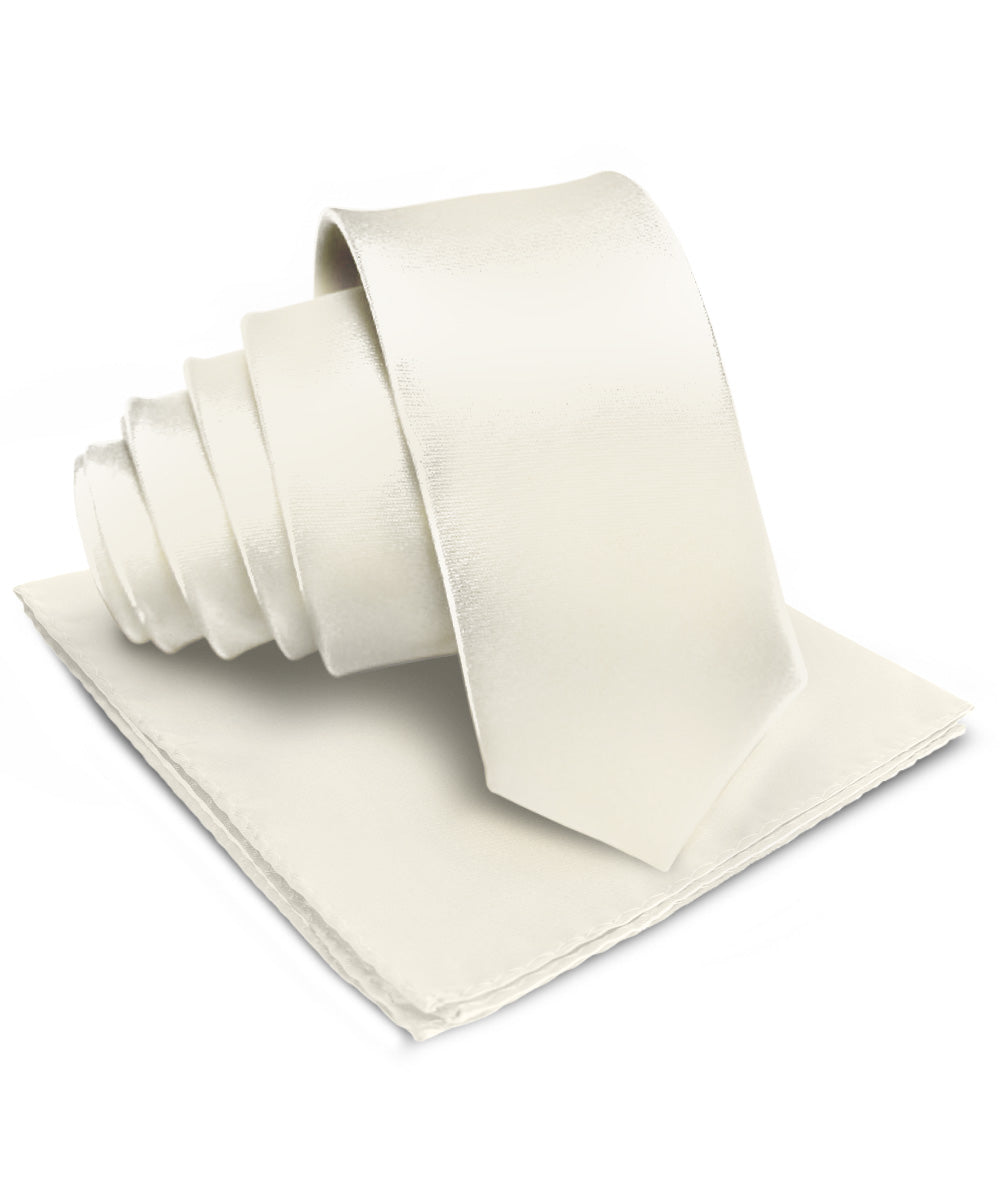 Vittorio Farina Men's Satin Necktie &amp; Pocket Square