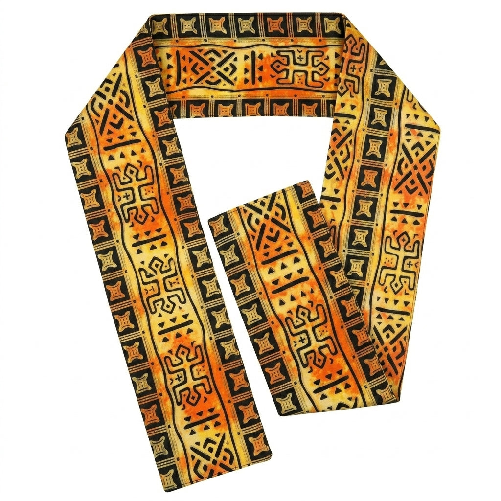 Vittorio Farina Mens' Kente Satin Scarf