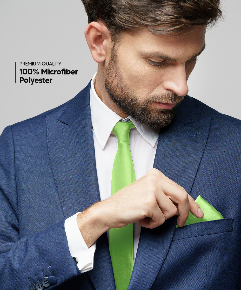 Vittorio Farina Men's Satin Necktie &amp; Pocket Square