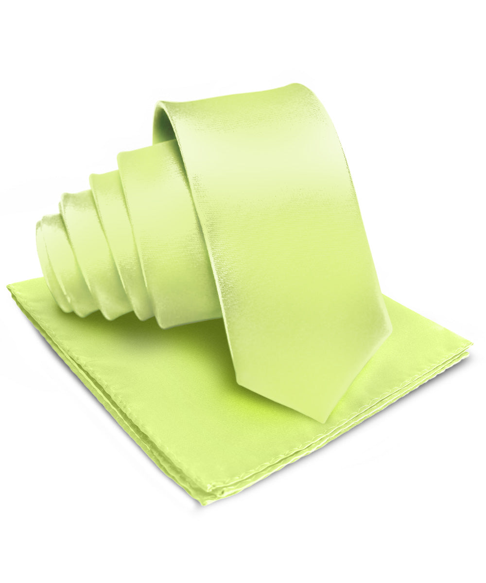 Vittorio Farina Men's Satin Necktie &amp; Pocket Square