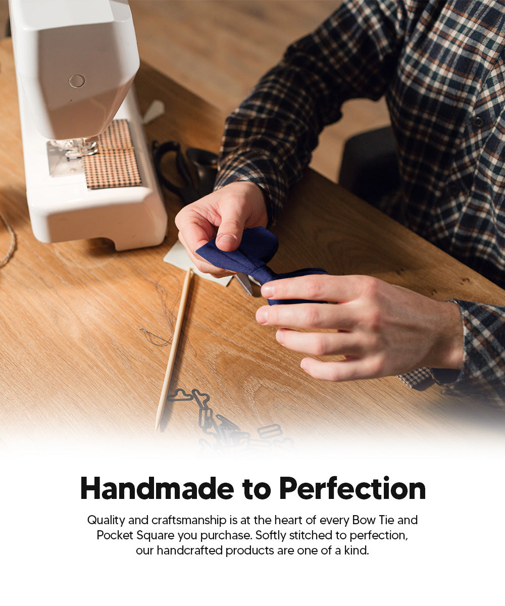 Vittorio Farina Men's Velvet Teardrop Bow Tie &amp; Pocket Square in Gift Box