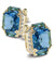 Vittorio Vico Large Rectangular Diamond Flanked Colorstone Crystal Cufflinks: CL 74XX Series