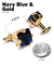 Vittorio Vico Princess Cut Colorstone Cufflinks: CL13XX Series