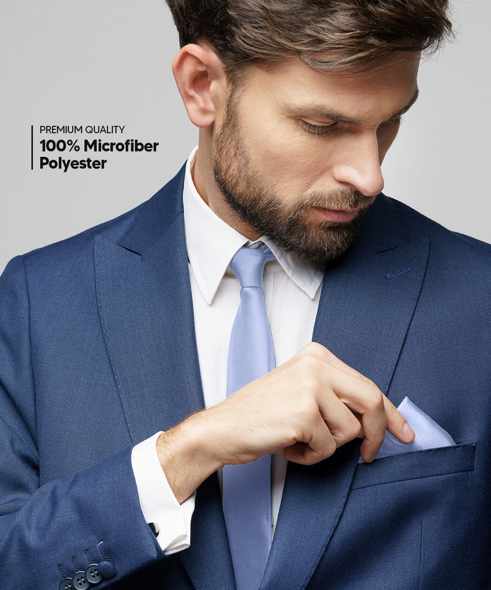 Vittorio Farina Men's Satin Necktie &amp; Pocket Square