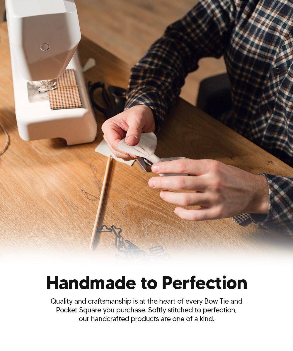 Vittorio Farina Men's Velvet Teardrop Bow Tie &amp; Pocket Square in Gift Box