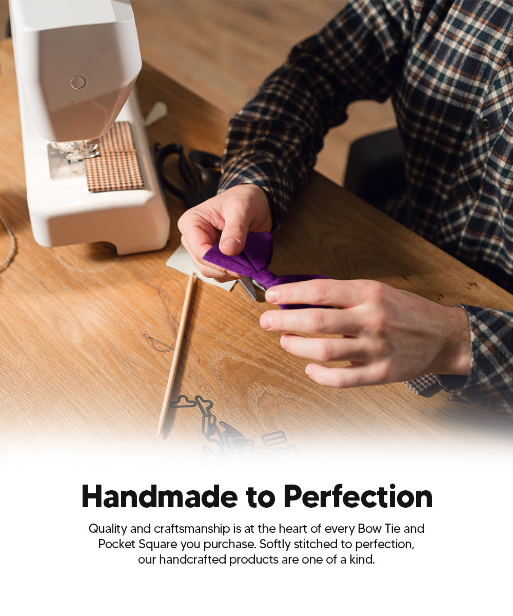 Vittorio Farina Men's Velvet Teardrop Bow Tie &amp; Pocket Square in Gift Box