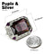 Vittorio Vico Large Big Rectangular Crystal Colorstone Cufflinks: CL73XX Series