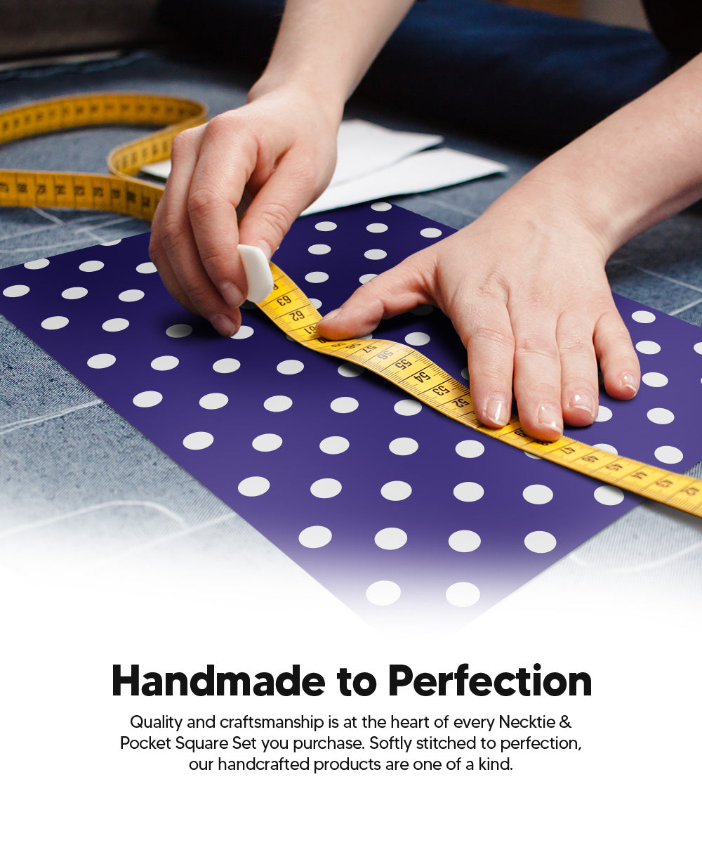 Vittorio Farina Men's Polka Dot Satin Necktie &amp; Pocket Square