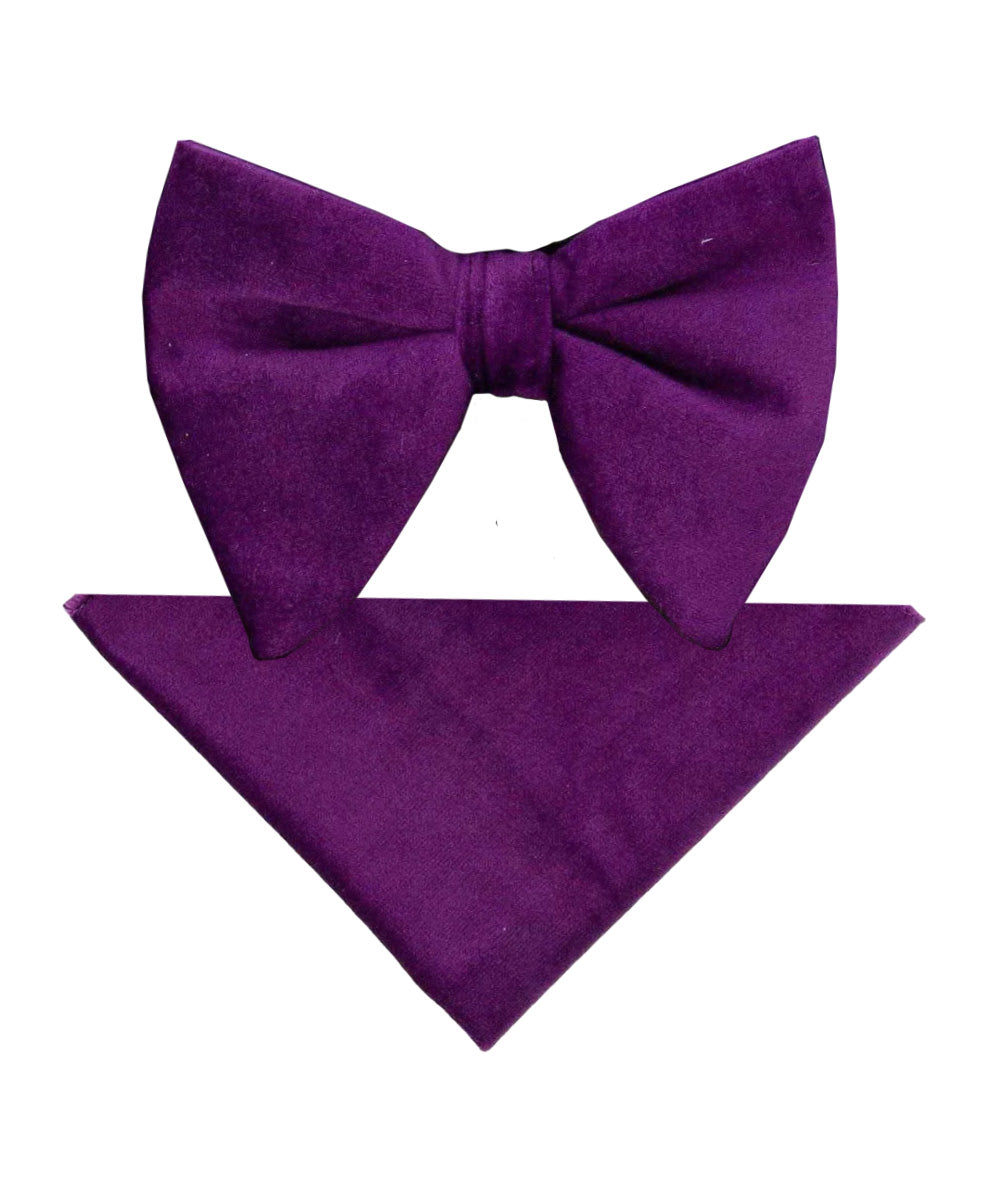 Vittorio Farina Men's Velvet Teardrop Bow Tie &amp; Pocket Square in Gift Box