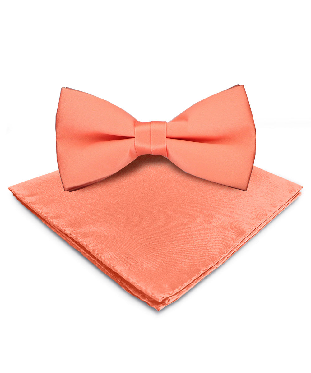 Vittorio Farina Men's Satin Bow Tie &amp; Pocket Square in Gift Box