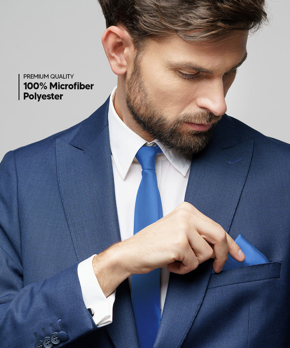 Vittorio Farina Men's Satin Necktie &amp; Pocket Square