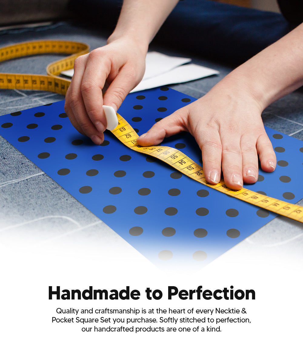 Vittorio Farina Men's Polka Dot Satin Necktie &amp; Pocket Square