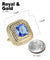 Vittorio Vico Men's Large Square Colorstone Crystal Double Diamond Set Cufflinks: CL75XX Series