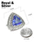 Vittorio Vico Men's Large Triangular Crystal Diamond Set Cufflinks: CL72XX Series