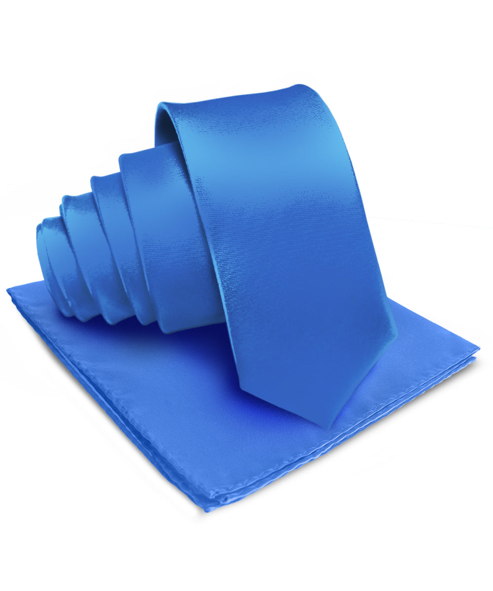 Vittorio Farina Men's Satin Necktie &amp; Pocket Square