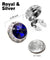 Vittorio Vico  Men's Crystal Colorstone Button Cover