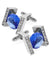 Vittorio Vico Princess Cut Crystal Colorstone Cufflinks: CL14XX Series