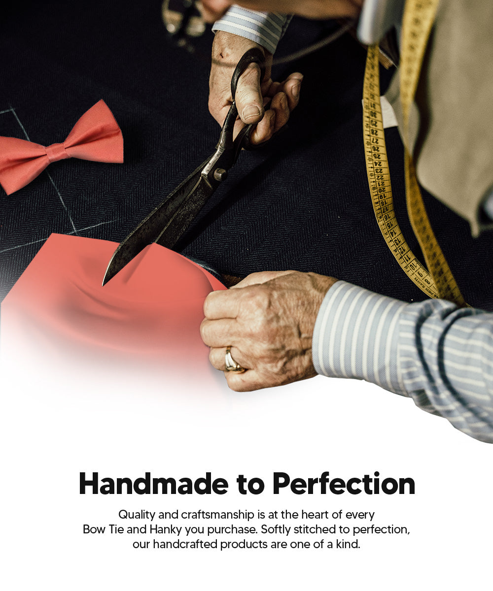 Vittorio Farina Men's Satin Bow Tie &amp; Pocket Square in Gift Box