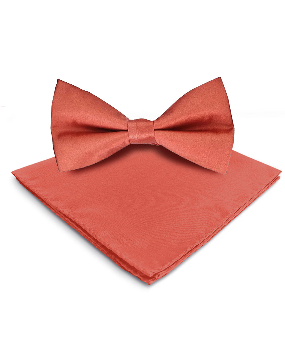 Vittorio Farina Men's Satin Bow Tie &amp; Pocket Square in Gift Box