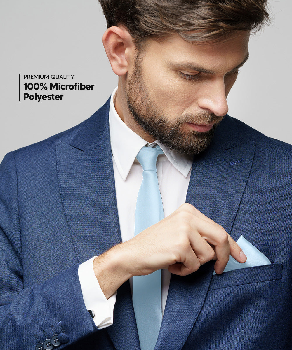 Vittorio Farina Solid Satin Necktie &amp; Pocket Square Multipacks - NH - SOLID - 5_SPRING1 - Classy Cufflinks