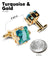 Vittorio Vico Princess Cut Colorstone Cufflinks: CL13XX Series