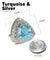 Vittorio Vico Men's Large Triangular Crystal Diamond Set Cufflinks: CL72XX Series
