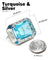 Vittorio Vico Large Big Rectangular Crystal Colorstone Cufflinks: CL73XX Series